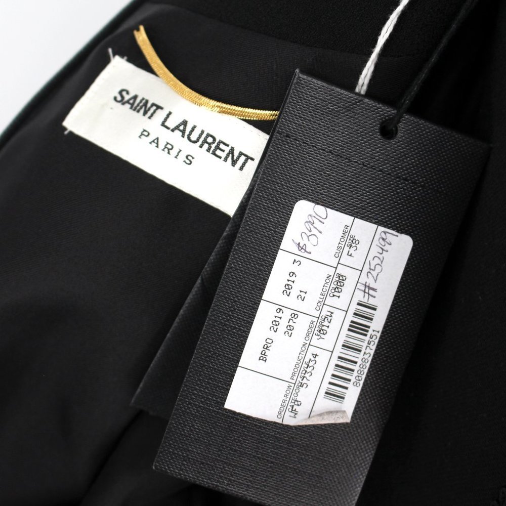 Saint Laurent Embellished Cut Out Mini Cocktail Dress Black 38 S NEW YSL - Picture 8 of 9